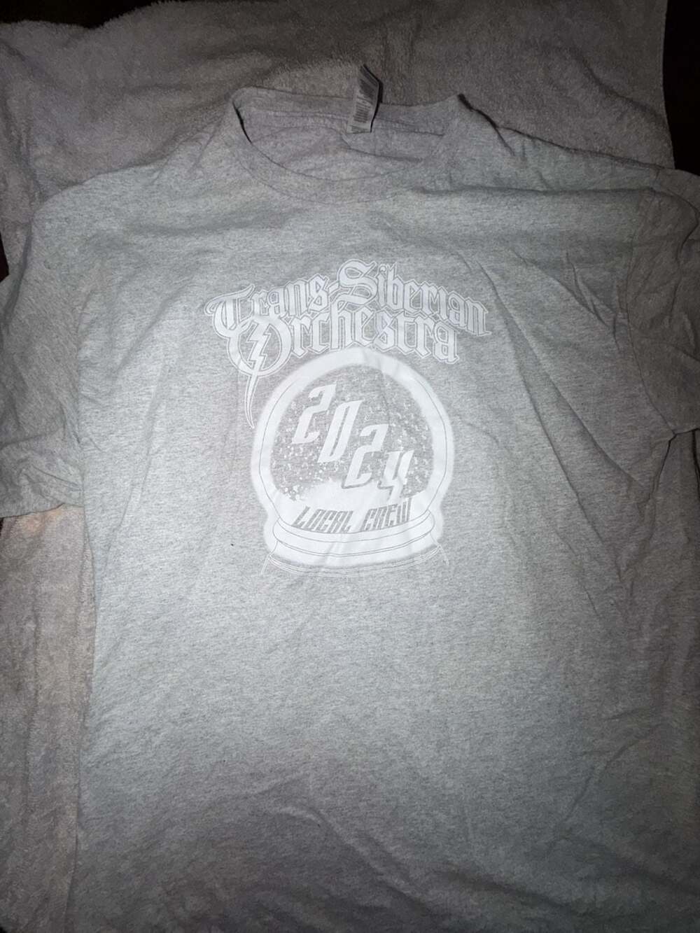 Trans-Siberian Orchestra 2024 Local Crew Gray T-Shirt